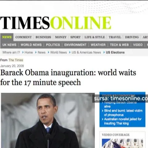 Ziarele din Europa scriu despre învestitura lui Obama