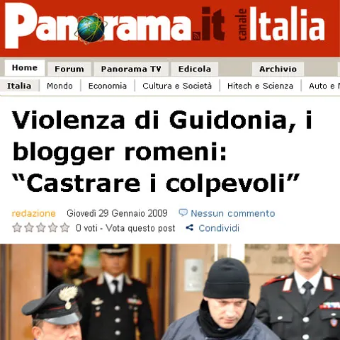 Campania "Infractor cu paşaport românesc" a ajuns în presa italiană