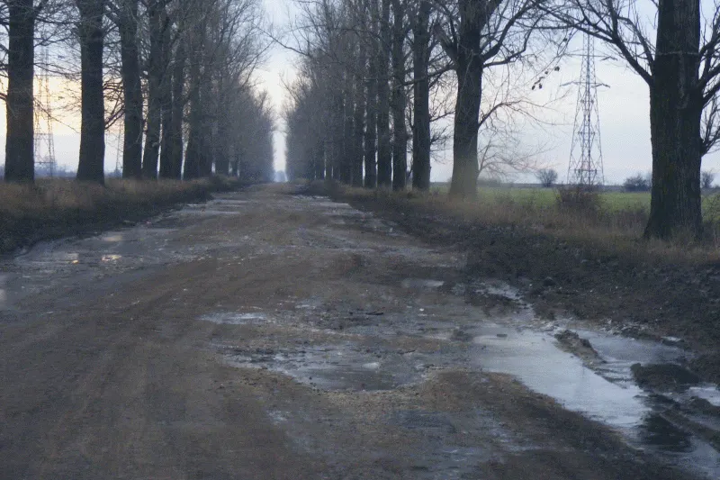 Un drum din judeţul Giurgiu