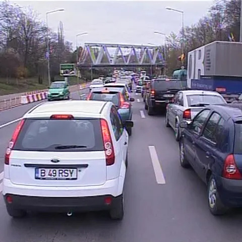 Traficul rutier a fost blocat pe DN1 la intrarea în Bucureşti 