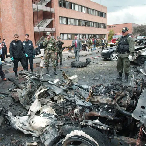 O furgonetă-capcană a explodat la Madrid
