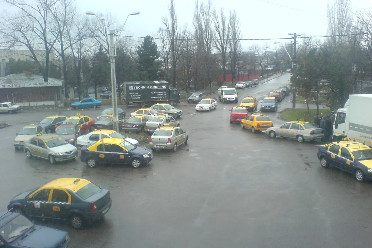 Mitingul taximetriştilor din Ploieşti