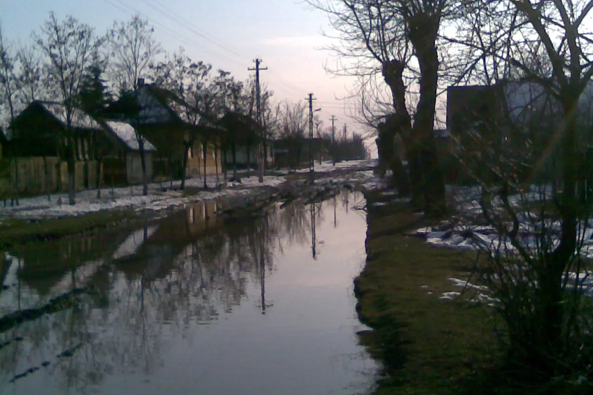 Aşa arată o stradă din judeţul Timiş, la numai 50 km distanţă de Timişoara