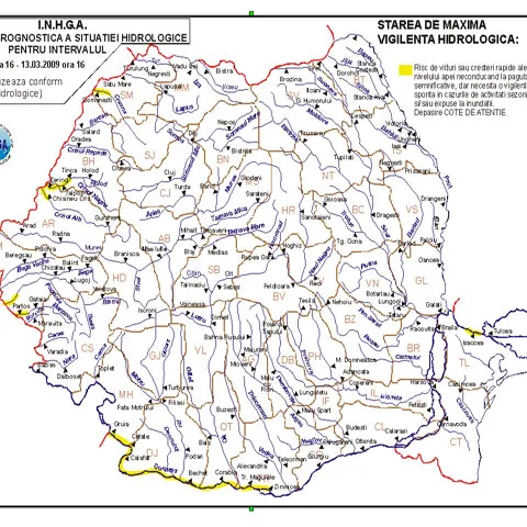 Codul galben se menţine pe Dunăre până astăzi, ora 16.00