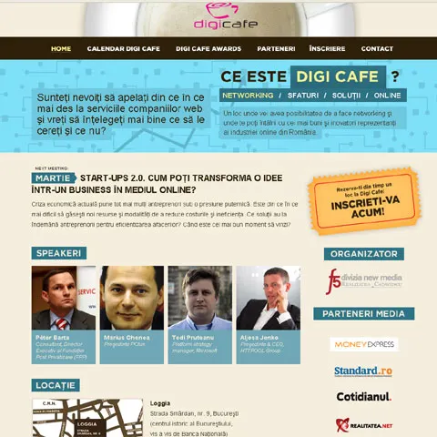 Experţi online şi antreprenori, faţă în faţă la Digi Cafe - o nouă serie de întâlniri informale marca F5