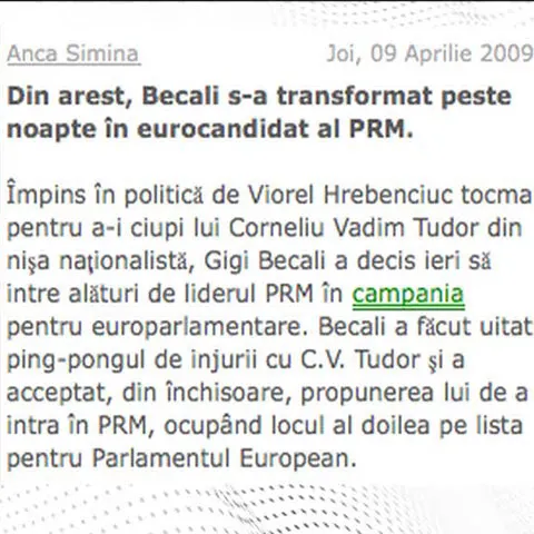 Revista presei: Becali s-a transformat peste noapte în eurocandidat al PRM