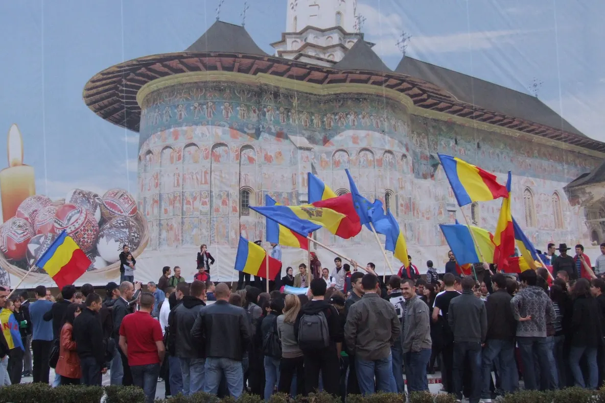 Demonstraţie pro Moldova în Suceava