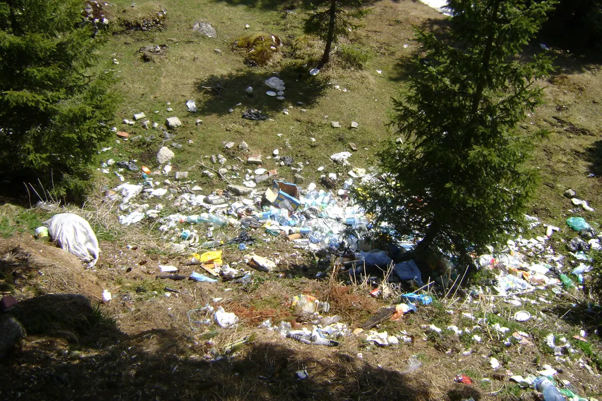 Gunoaie în masivul Bucegi