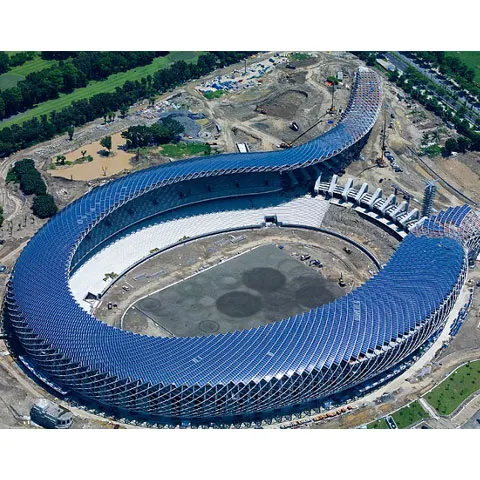 Stadionul-dragon, primul din lume alimentat exclusiv din energie solară - GALERIE FOTO