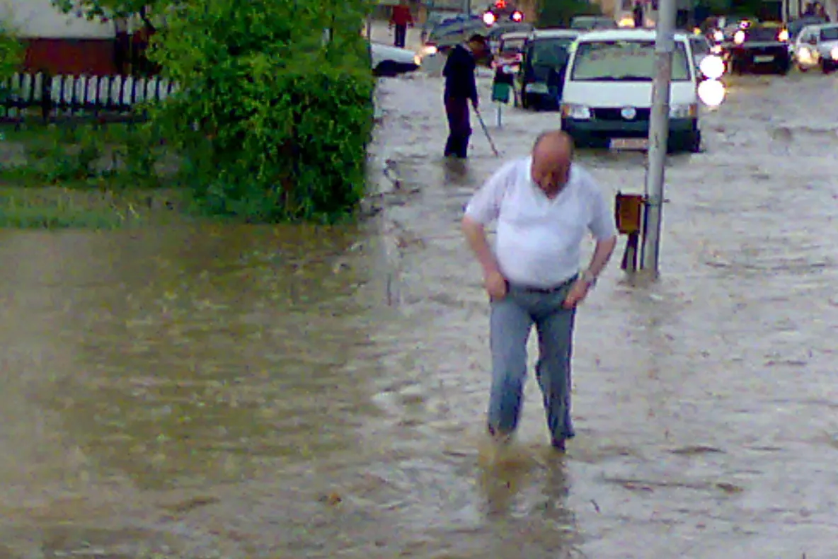 Ploaie torenţială la Vatra Dornei