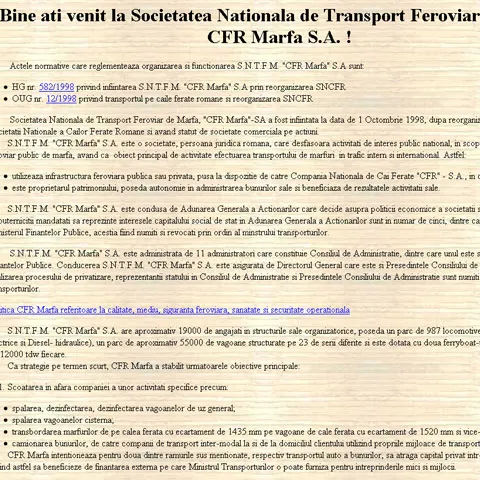 Railway cargo transporter CFR Marfa sends 40% of its staff in technical unemployment starting July 1