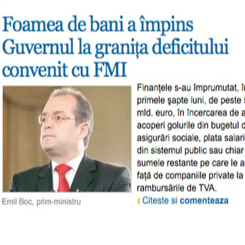 Finanţele au împrumutat, în primele 7 luni, peste 5 miliarde de euro 