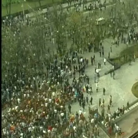 Imagini în exclusivitate de la protestele de stradă izbucnite la Chişinău în 7 aprilie