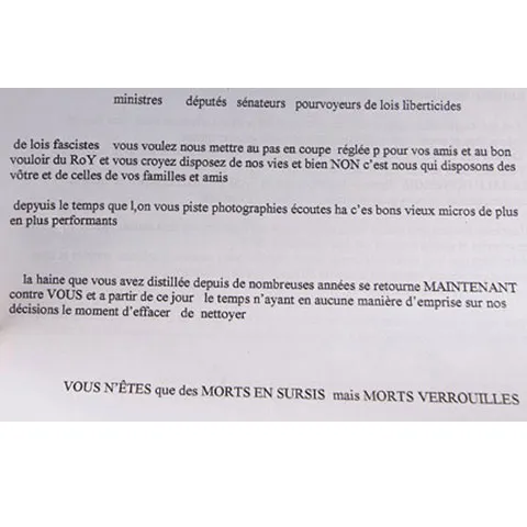 Bărbatul suspectat că a trimis scrisori de ameninţare unor politicieni francezi a recunoscut fapta