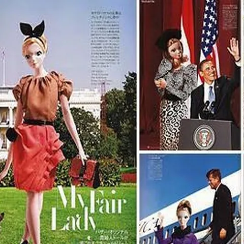 Michelle Obama, păpuşă Barbie în Harper's Bazar-ul japonez