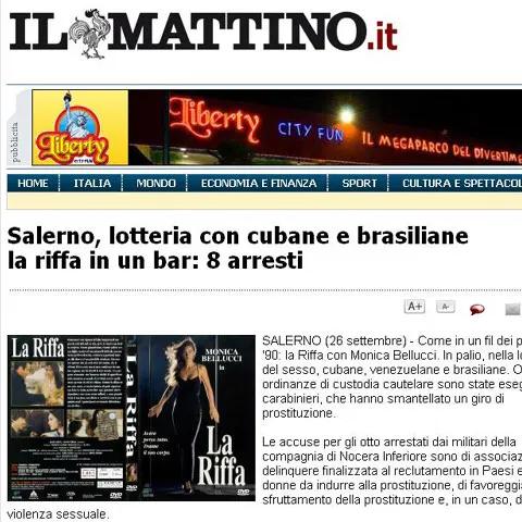 Opt persoane arestate pentru implicarea într-o loterie sexuală în Italia