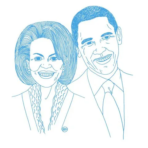 Noul site al Carlei Bruni face vâlvă cu desenele soţilor Obama