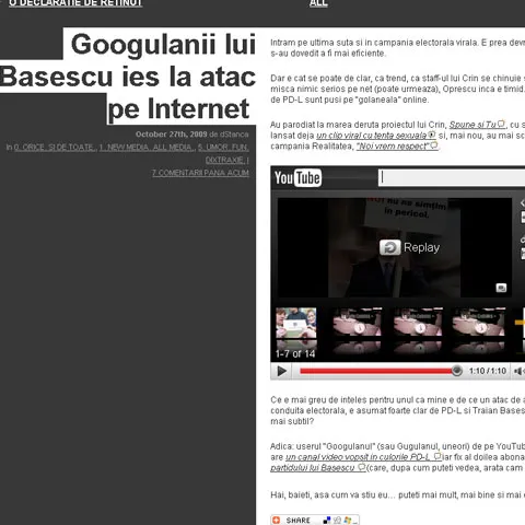 Dragoş Stanca:  Echipa lui Băsescu mizează pe o "extravaganţă" online - VEZI VIDEO