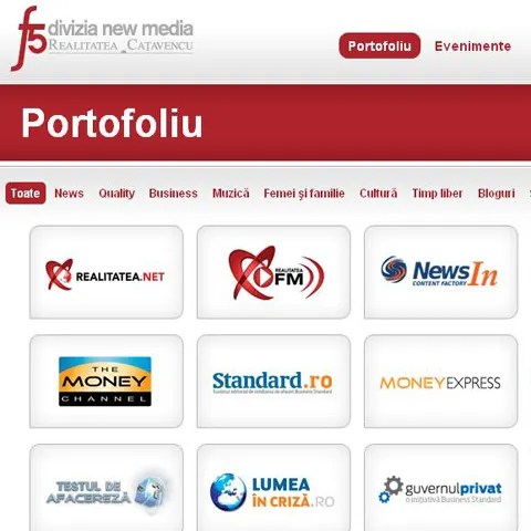 F5 a înregistrat creşteri importante de trafic, atât pe segmentele de news şi business publishing, cât şi în zona de divertisment