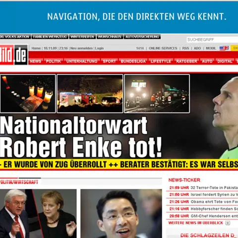 Robert Enke, portarul naţionalei de fotbal a Germaniei, s-a sinucis