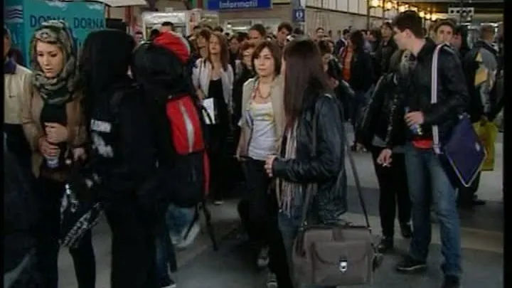 Studenții au blocat Gara de Nord