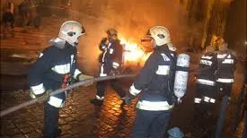 Incendiu la un supermarket din Capitală 