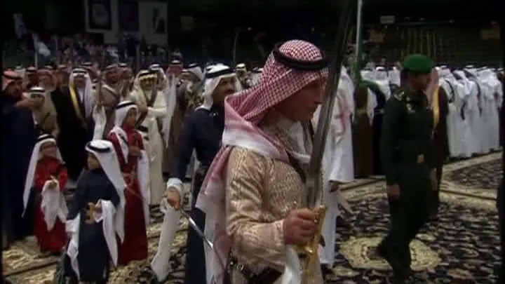 Prinţul Charles, moment artistic EXTRAORDINAR: DANS cu săbii, în Arabia Saudită