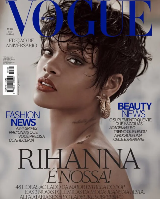 Rihanna apare topless pe coperta revistei Vogue Brazilia. FOTOGRAFII INCENDIARE