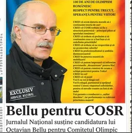 Voiculescu şi Ţiriac îl susţin pe Octavian Bellu pentru şefia COSR