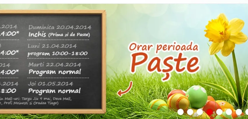MARILE MAGAZINE au program SPECIAL de Paşte: când sunt deschise Carrefour, Billa, Auchan, Mega Image