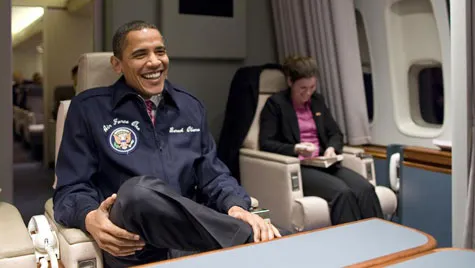 Barack Obama a urmărit meciul SUA - Germania în Air Force One