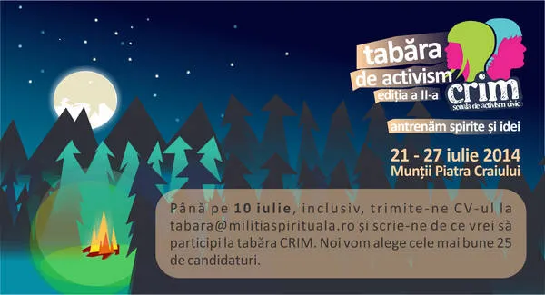 Ce să faci vara aceasta: Tabăra de activism CRIM II