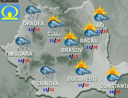 IMPORTANT - Cum va fi vremea luni şi marţi, în toată ţara