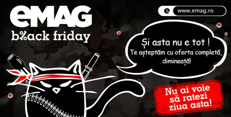 eMAG Black Friday. A apărut catalogul eMAG de Black Friday! 