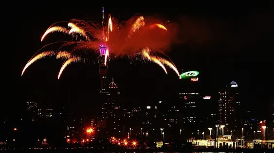 REVELION 2015. Noua Zeelandă a trecut în Noul An. FOC DE ARTIFICII impresionant
