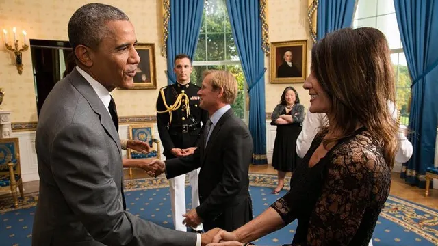 NADIA COMĂNECI, întâlnire cu BARACK OBAMA, la Casa Albă