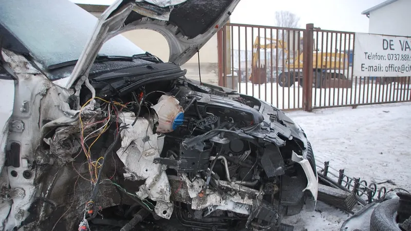 Accident cu imagini de groază