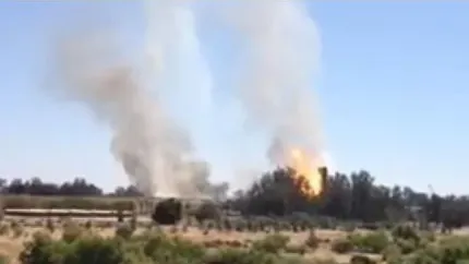 Au trecut cu masina pe langa o explozie uriasa in California 