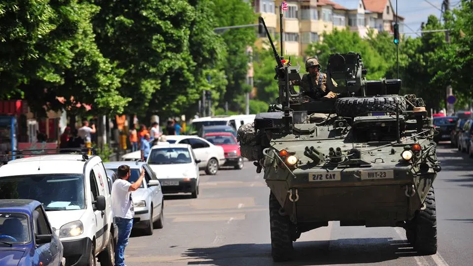 Americanii au plecat cu tancurile, pe stradă, de la Constanța la Brașov