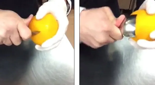 Cum să cureți o portocală cu o lingură! Mai simplu de atât nici că se poate