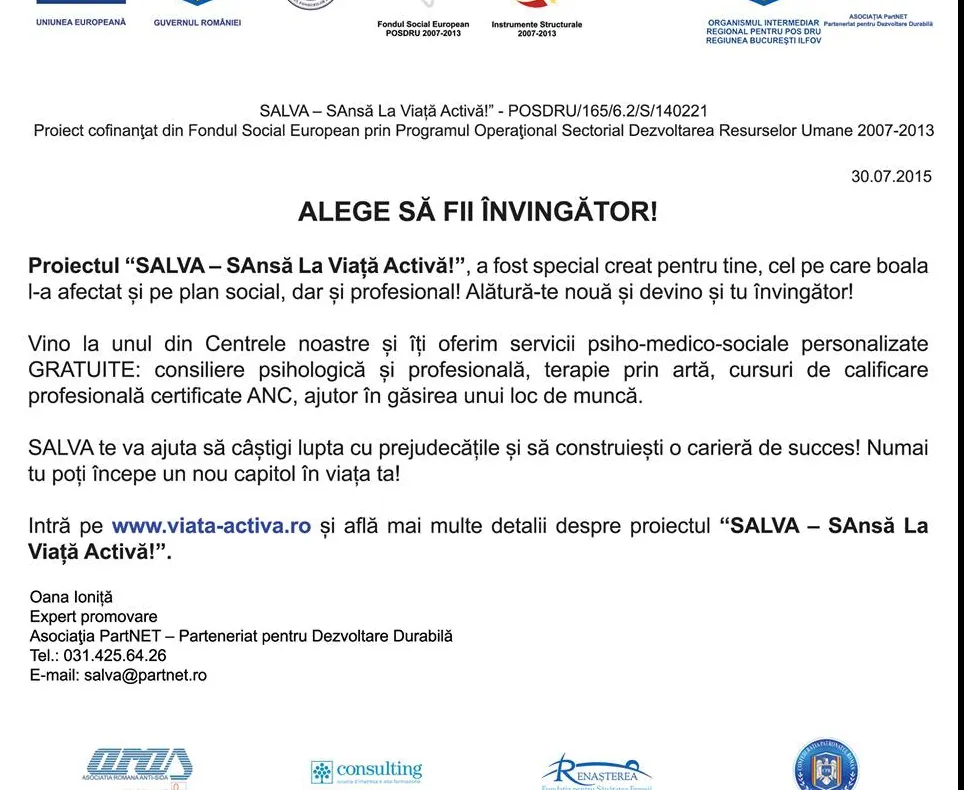 Persoanele din grupurile vulnerabile, consiliate pentru integrarea în viața profesională
