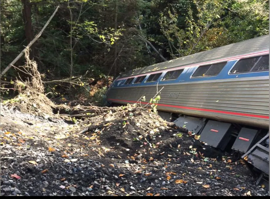 Tren deraiat în Statele Unite: Cel puțin patru pasageri au fost răniți