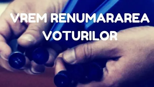 Protest în București. Se cere renumărarea voturilor din Sectorul 1