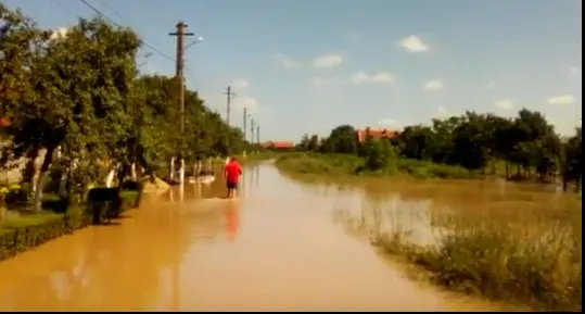 Inundațiile au făcut din nou prăpăd. Cod roșu pe râul Bârzava