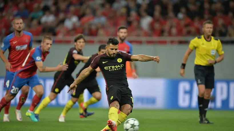 Play-off-ul Champions League: Steaua, umilită cu 0-5 pe teren propriu de Manchester City 