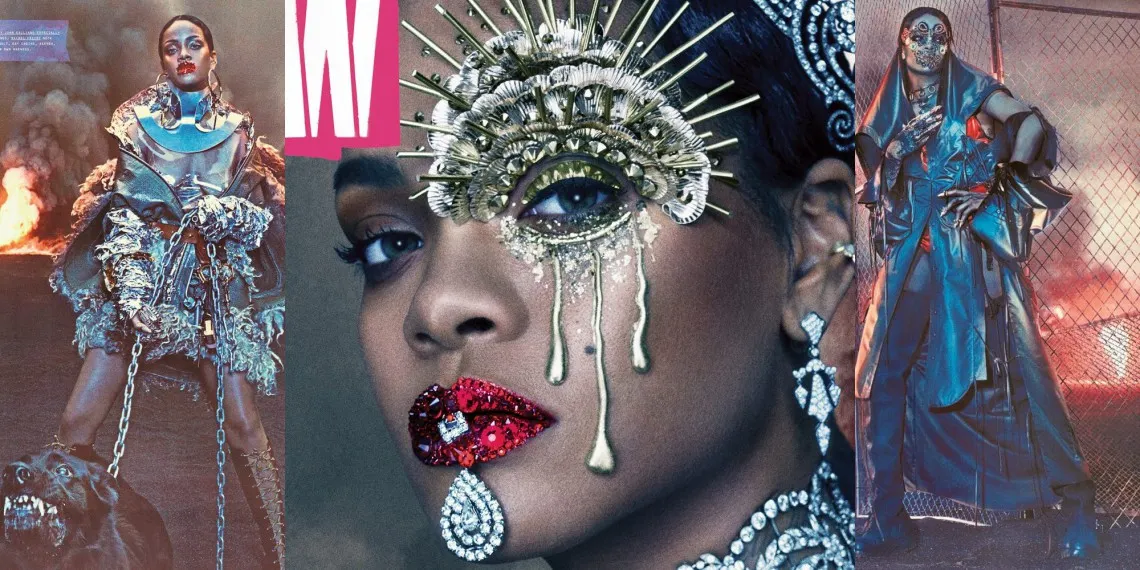 Rihanna, fotografii spectaculoase în rol de regină a lumii de după Apocalipsă