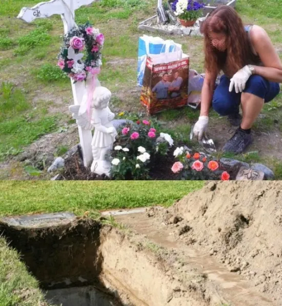 Şi-a îngropat copilul acum o lună şi s-a dus zilnic cu flori la mormântul lui. E şocant ce a urmat