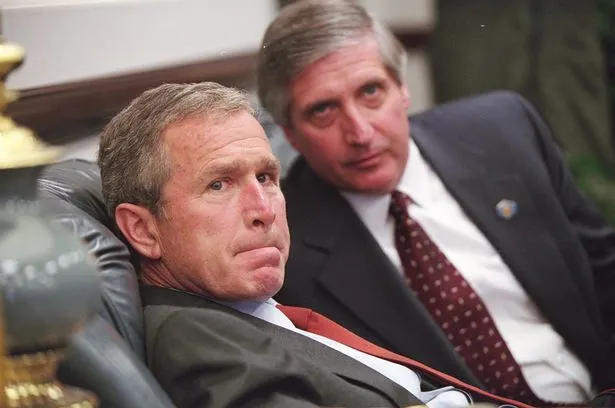 Fotografii nemaivăzute din 11 septembrie 2011. George W. Bush şi Colin Powell, împietriţi de teamă