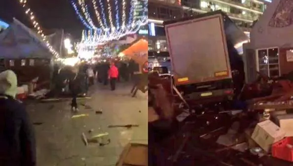 Primele imagini dramatice de la locul atentatului din Berlin