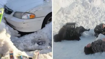 Mama și doi copii au murit în mașină în timp ce tatăl curăța zăpada. Care a fost gestul fatal